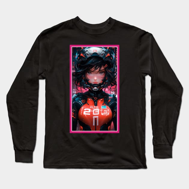 Anime Race Girl | High Quality Anime Artwork | Chibi Manga Anime Art Long Sleeve T-Shirt by AlNoah